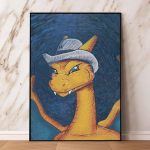 Tableau Dracaufeu Van Gogh