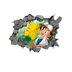 Sticker Pikachu et Sacha