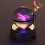 Pokéball Lumineuse en Cristal Ho-Oh